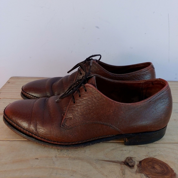 Vintage Dack's brown oxhide leather derby shoes women's size 8.5 (men's size 7) - Picture 4 of 15